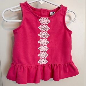 Janie and Jack Pink Top 12-18 Months - Like New